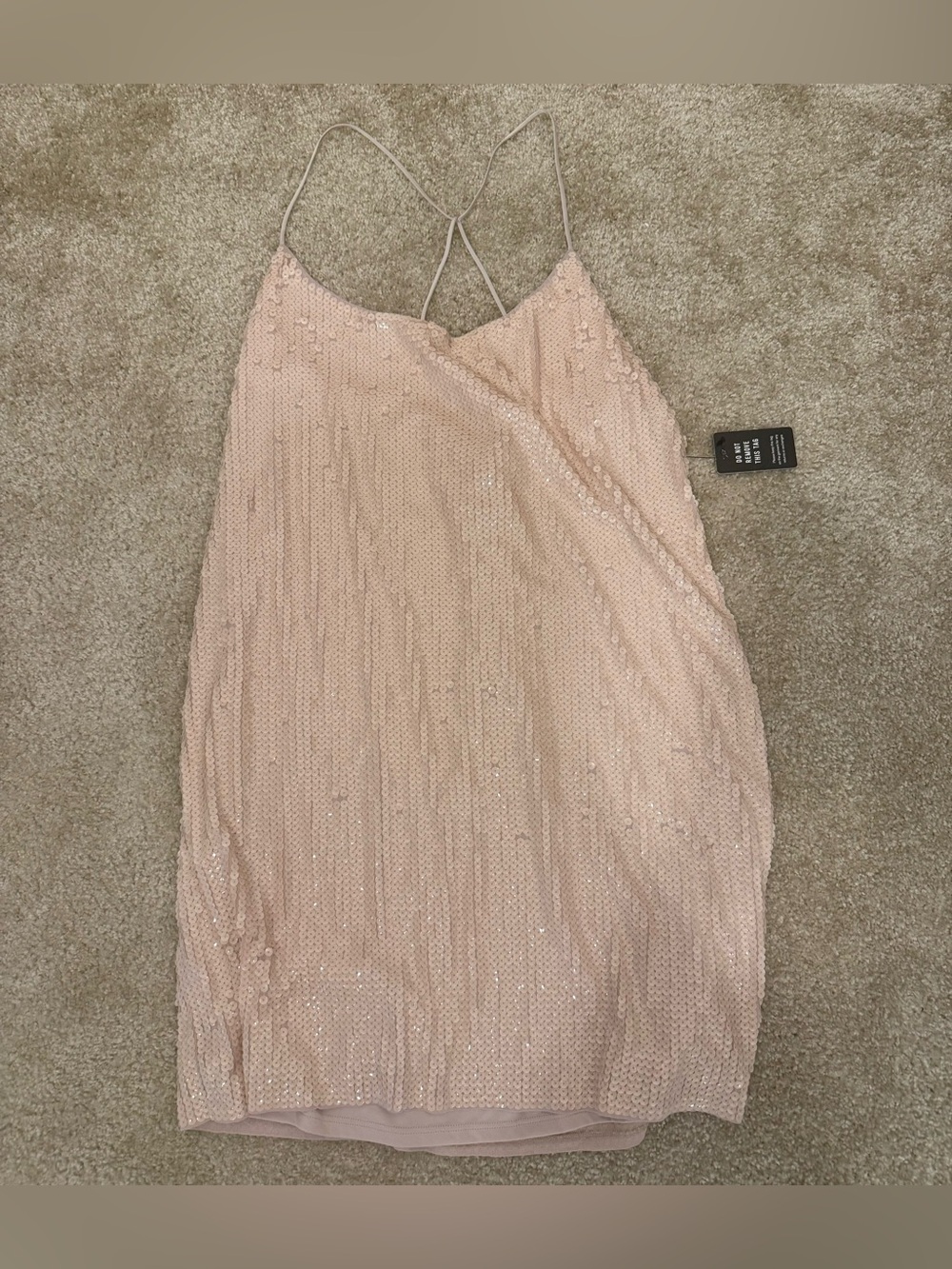 Pink sequin express mini dress